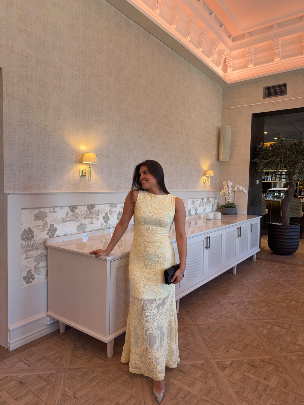 Daphne Dress - Pale Yellow - Image 2