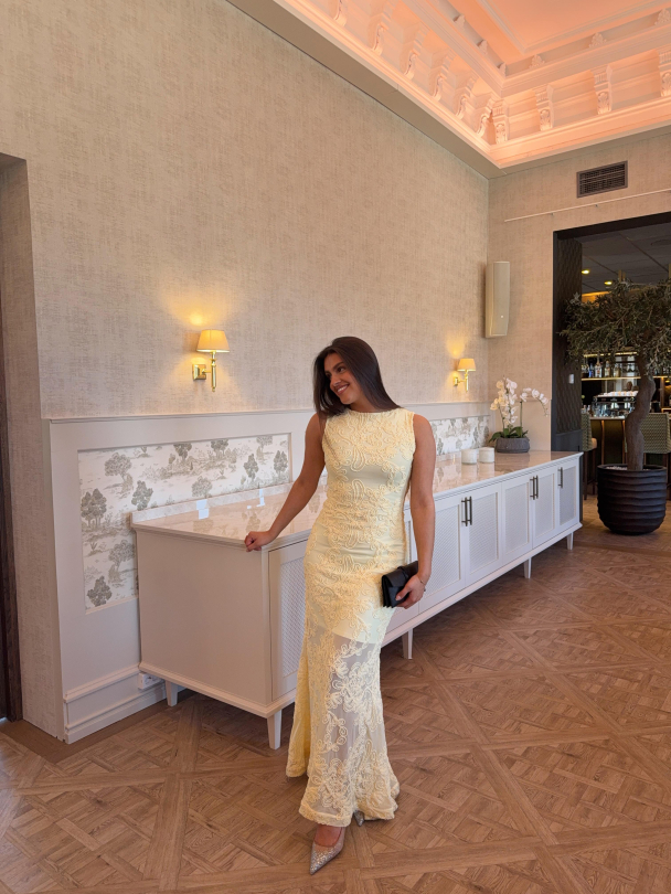 Daphne Dress - Pale Yellow - Image 3