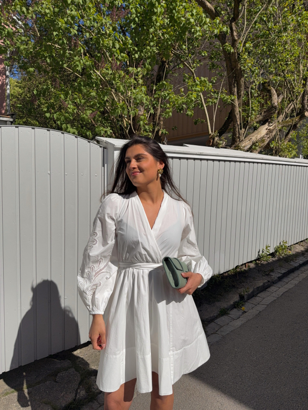 Poplina Dress - Off White - Image 3