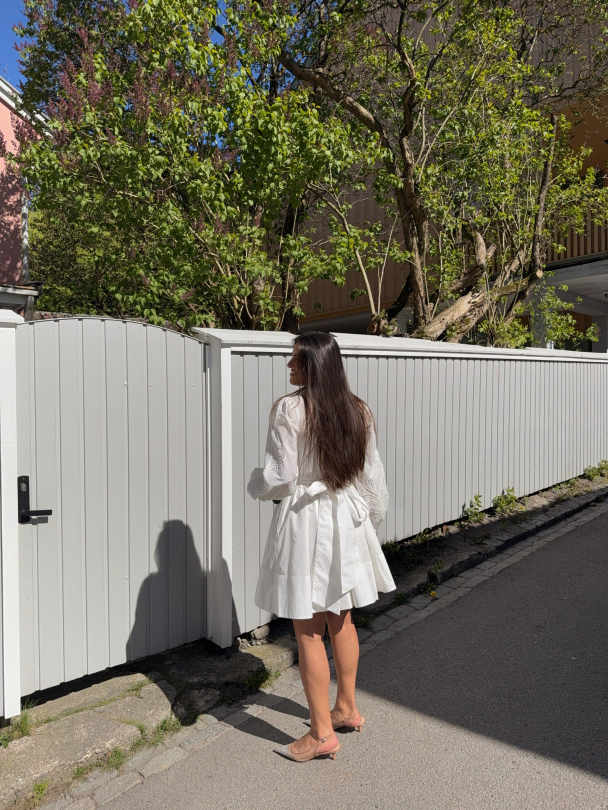 Poplina Dress - Off White - Image 5