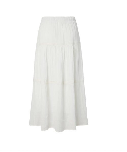 Anini Ankle Skirt - White