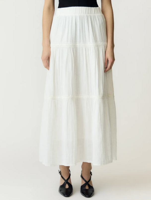 Anini Ankle Skirt - White - Image 2