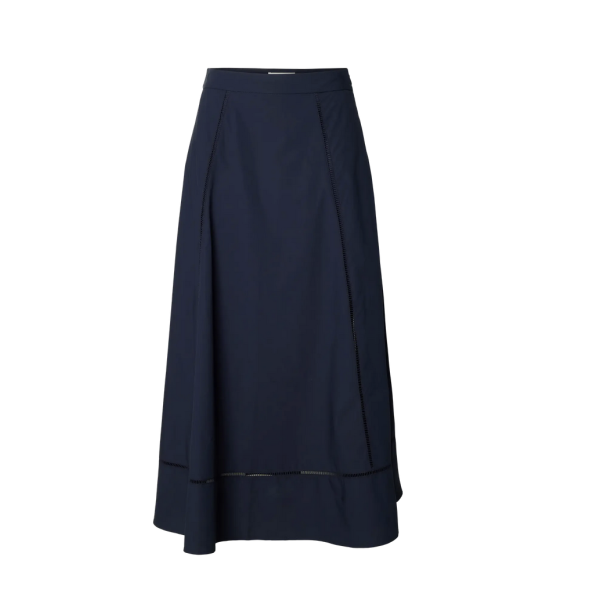 Delia Ankle Ladder Skirt - Dark Sapphire 