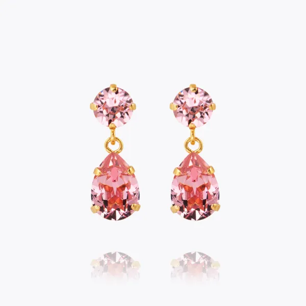 Mini Drop Earrings - Gold/Light Rose 