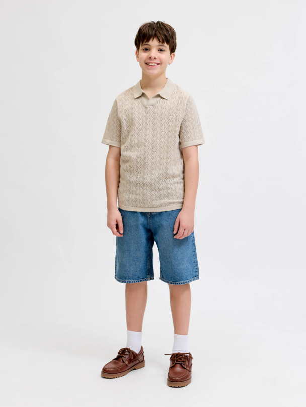 JORTYLER KNIT SS SPLIT NECK POLO SN JNR - Image 4