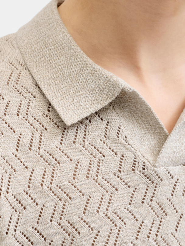 JORTYLER KNIT SS SPLIT NECK POLO SN JNR - Image 6
