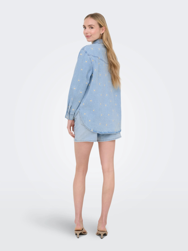 ONLVERA LS DAISY EMB DNM SHIRT QYT - Image 2