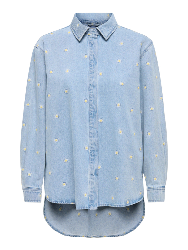 ONLVERA LS DAISY EMB DNM SHIRT QYT - Image 1