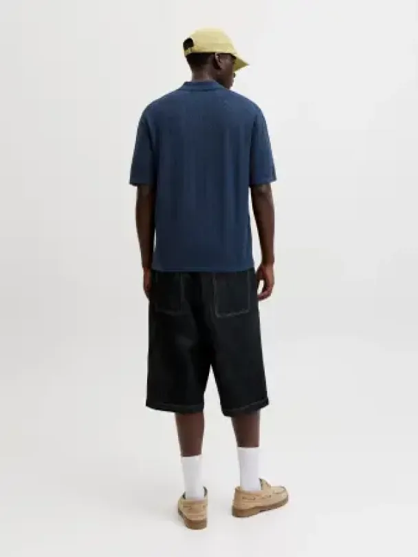 Tyler Knit ss Split Neck Polo  - Image 2