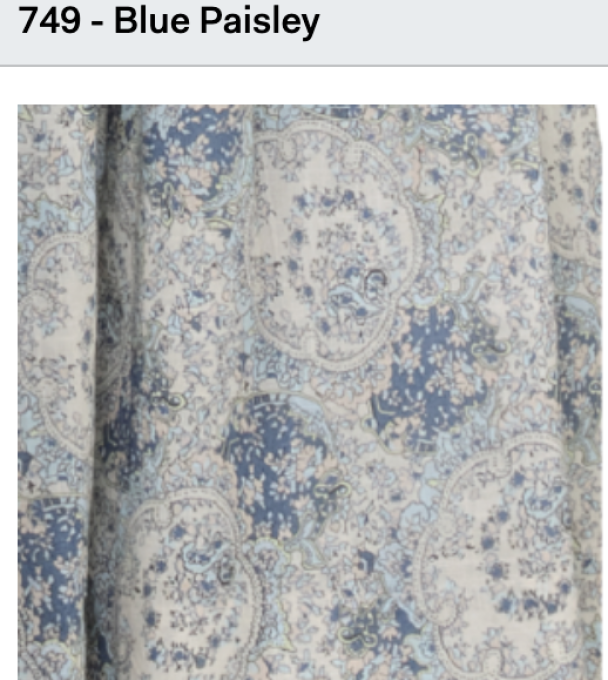 Cotton Slub Midi Dress - Blue Paisley - Image 2