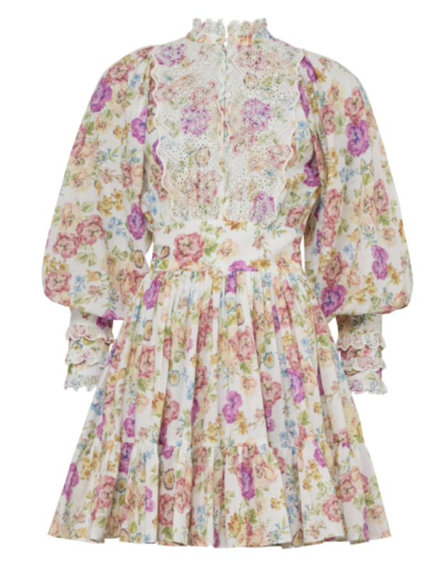 Cotton Slub Mini Dress - Flora - Image 3