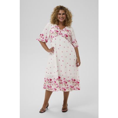 Kaffe Curve Rosa midikjole