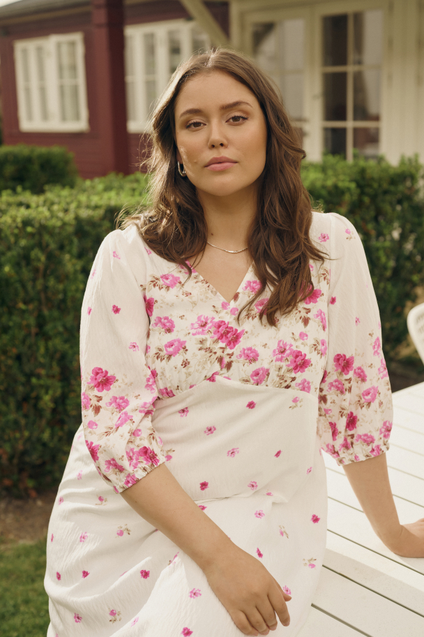 Kaffe Curve Rosa midikjole - Image 7