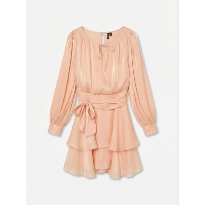 VMELISA LS DETAIL SHORT DRESS WVN EXP