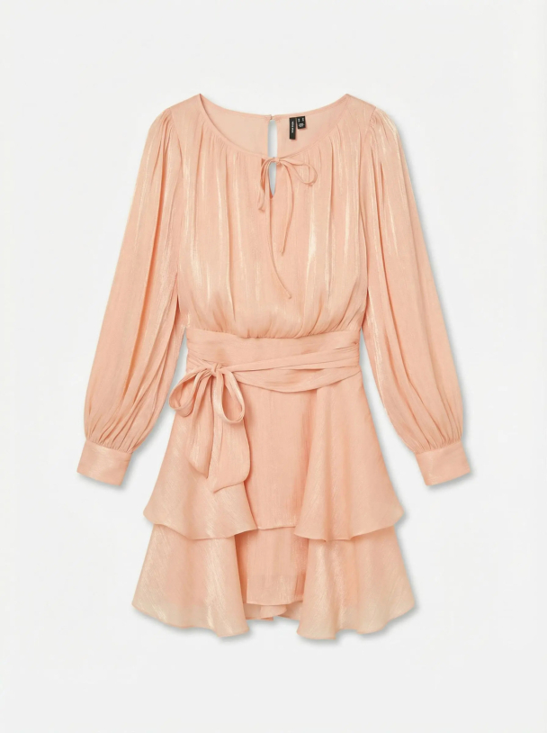 VMELISA LS DETAIL SHORT DRESS WVN EXP - Image 1