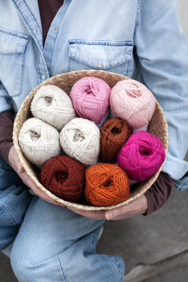 Fargeforslag 1 (rust/rosa) Genser 