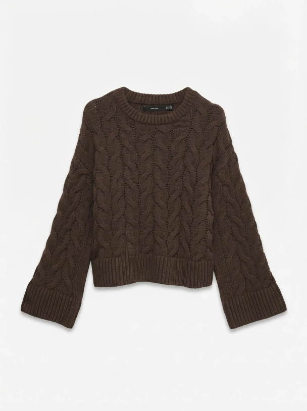 VMSVEA THEA LS O-NECK CABLE PULLOVER EXP