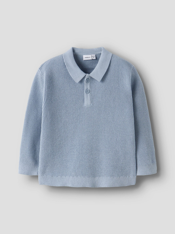 NMMFikal strikket pullover, blå - Image 5