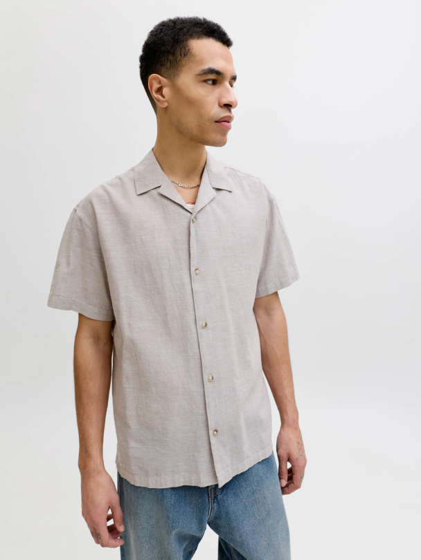 JJESUMMER LINEN BLEND RESORT SHIRT SS SN - Image 3