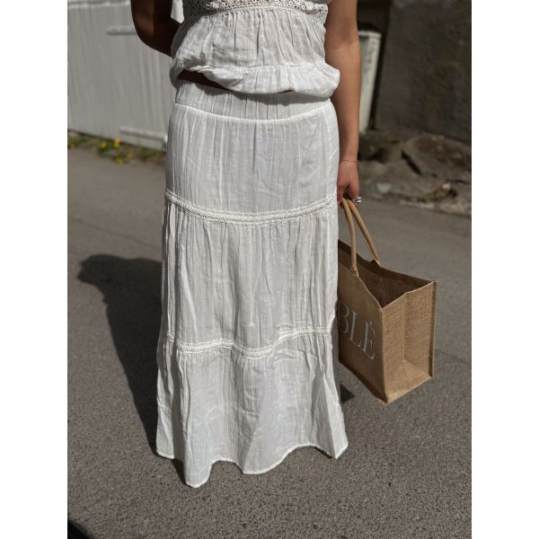 Anini Ankle Skirt - White