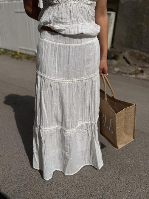 Anini Ankle Skirt - White