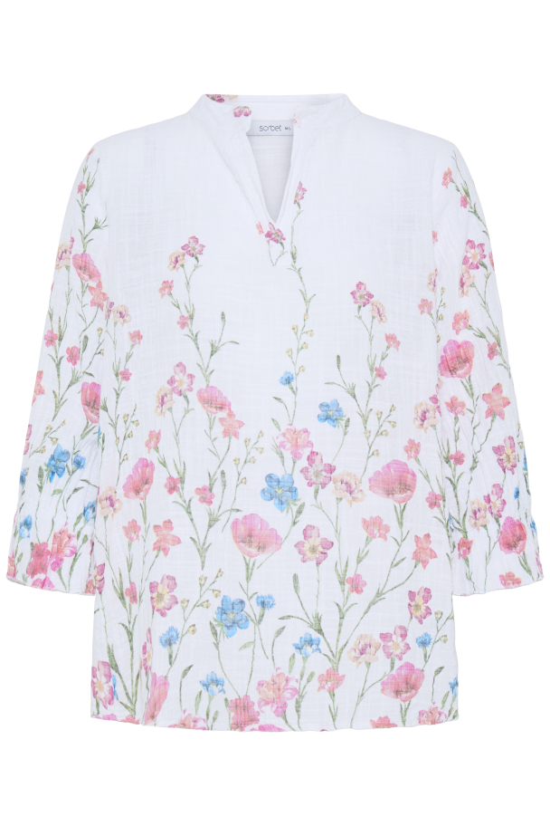 SBXalexa FBO Bluse Blomster Hvit - Image 3