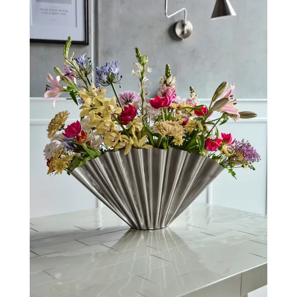 Vase, HDFlood, Silver Finish