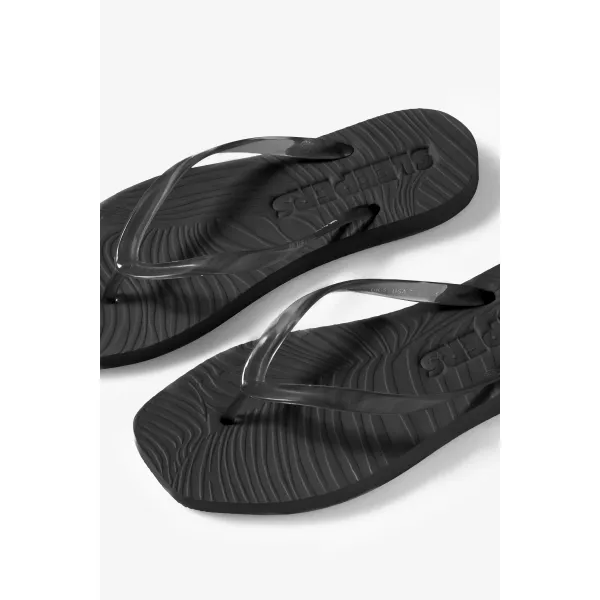 Tapered Black Trans Flip Flop