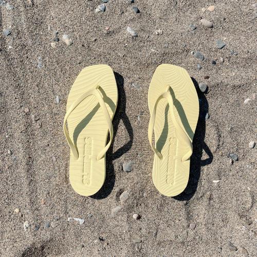 Tapered Yellow Flip Flop