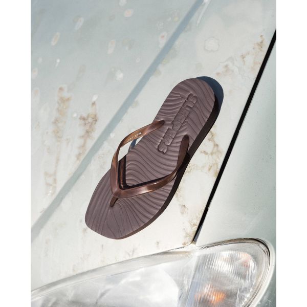 Tapered Brown Trans Flip Flop