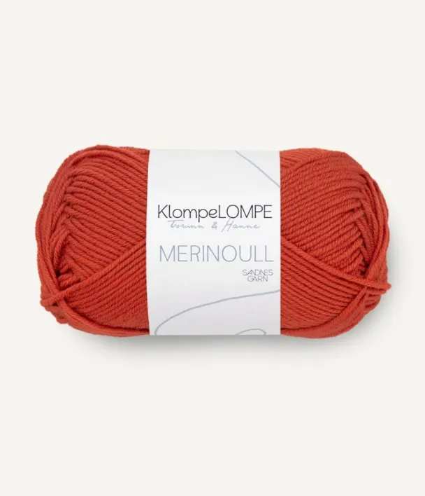 MERINOULL KL Rød Tegl 3837