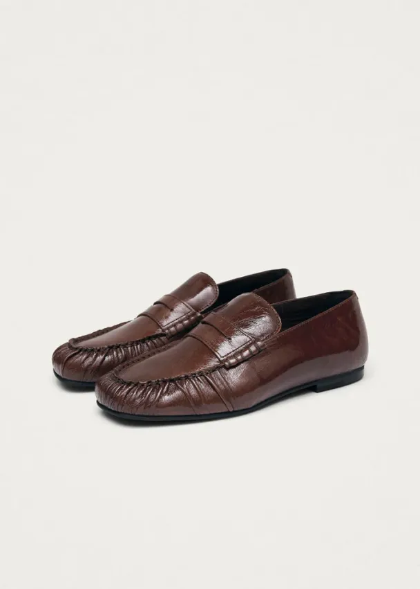 Aven Patent Brown Leather Loafers  - Image 1