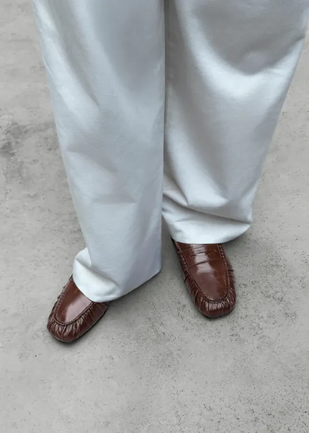 Aven Patent Brown Leather Loafers  - Image 2