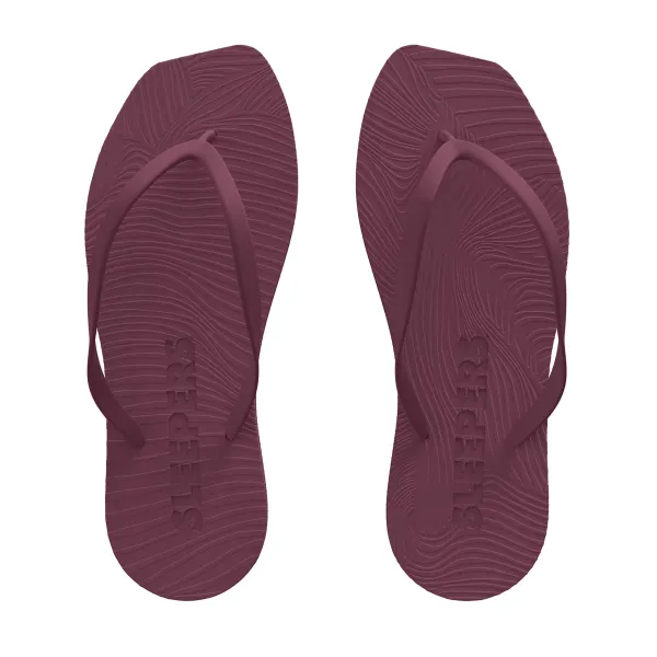 Tapered Burgundy Flip Flop