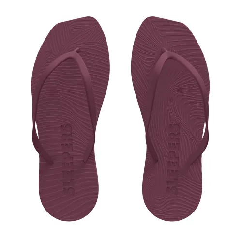 Tapered Burgundy Flip Flop