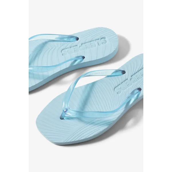 Tapered Blue Platform Flip Flop
