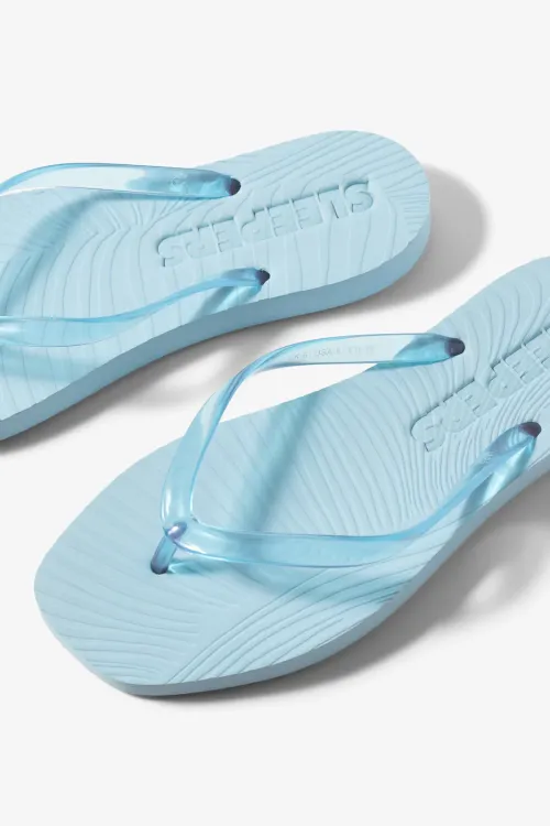 Tapered Blue Platform Flip Flop