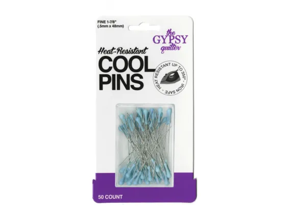 TGQ075  The Gypsy Quilter Cool Pins Bohemian Blue 50pc 