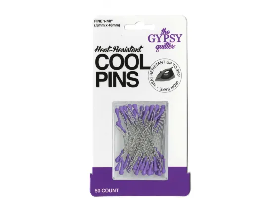 TGQ074  The Gypsy Quilter Cool Pins Gypsy Purple 50pc 