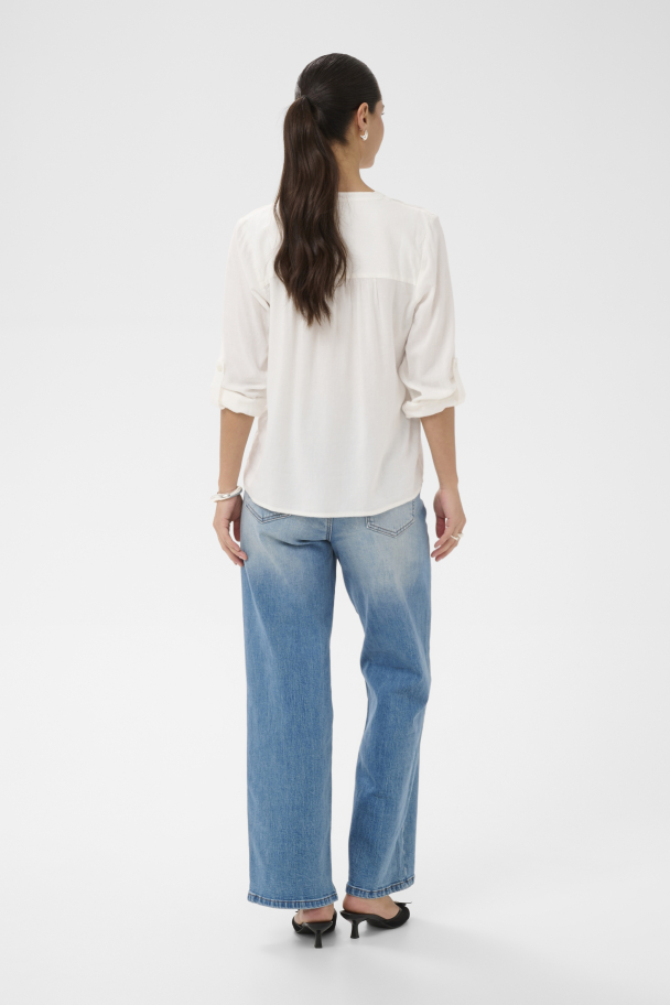 KAmilia Bluse Lin Offwhite - Image 2
