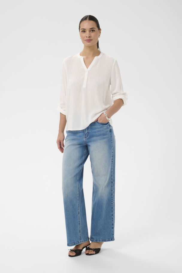 KAmilia Bluse Lin Offwhite - Image 3