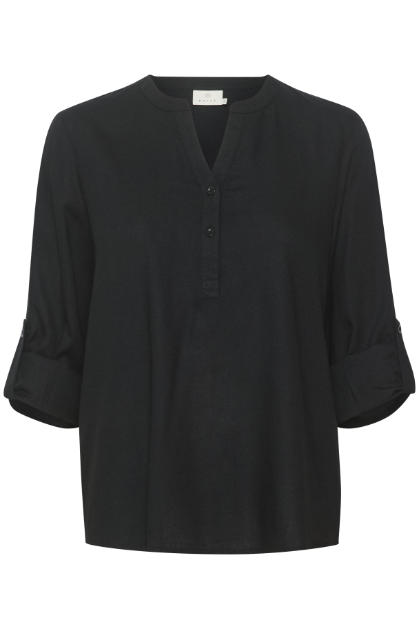KAmilia Bluse Lin Svart - Image 1