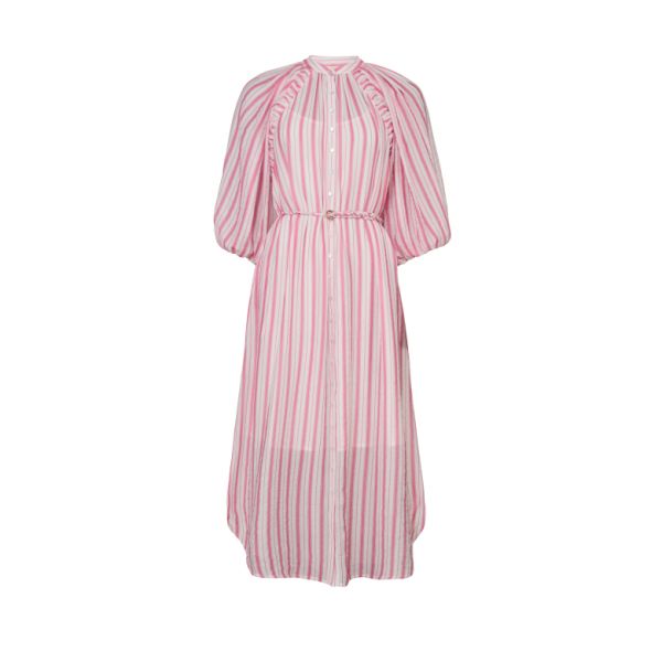 Bohemian Shift Dress - Pink Stripe 