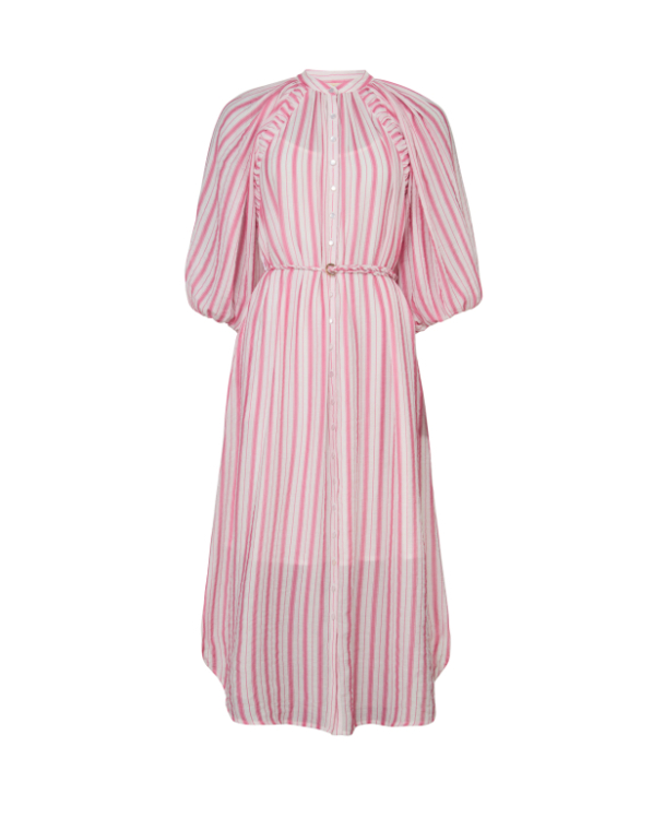 Bohemian Shift Dress - Pink Stripe  - Image 2