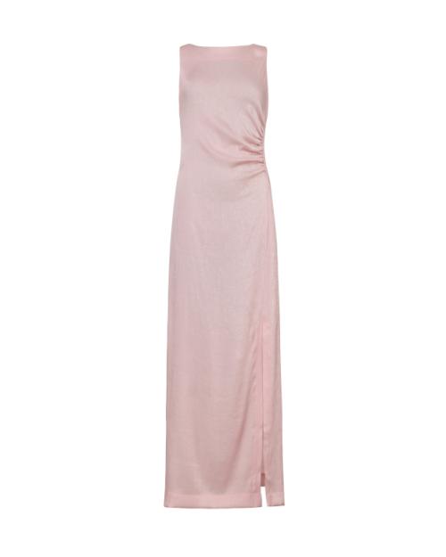 Shiny Sleeveless Dress - Dusty Pink  