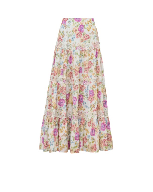 Cotton Slub Maxi Skirt - Flora  - Image 2