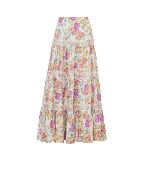 Cotton Slub Maxi Skirt - Flora 
