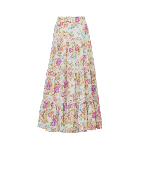 Cotton Slub Maxi Skirt - Flora  - Image 3