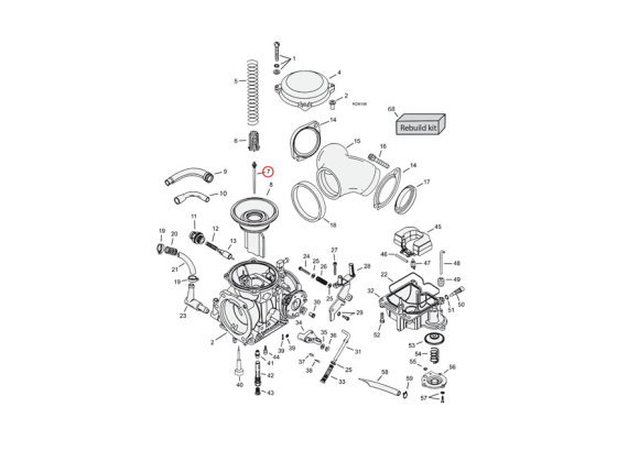 Jet needle (mid-range) CV carb. N72R