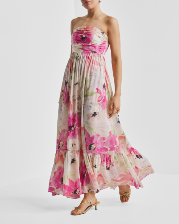 Shiny Bandeau Dress - Soft Dew   - Image 2
